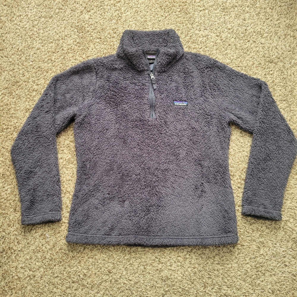 Patagonia Los Gatos 1/4 Zip Sweatshirt Sweater Mock Neck Gray Blue Size Small